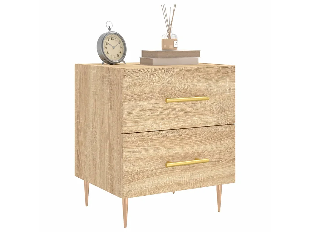 Table de chevet chêne sonoma 40x35x47,5 cm bois d’ingénierie