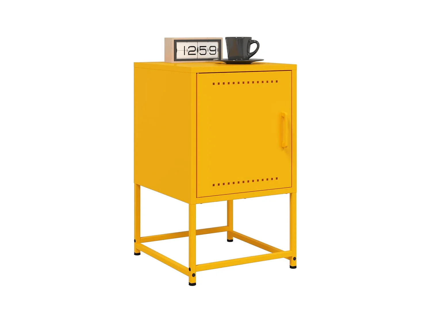 Tables de chevet 2 pcs jaune moutarde 36x39x60,5 cm acier