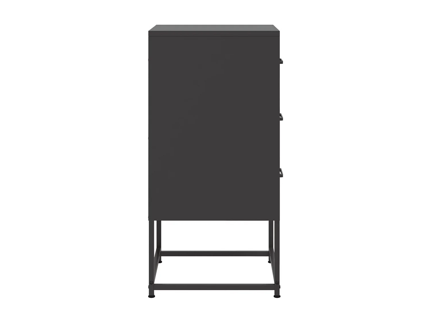 Nachttische 2 Stk. Schwarz 36x39x78 cm Stahl