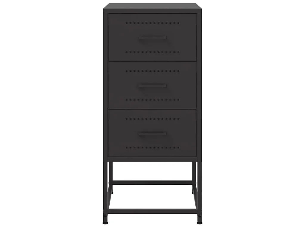 Comodini 2 pz Neri 36x39x78 cm in Acciaio