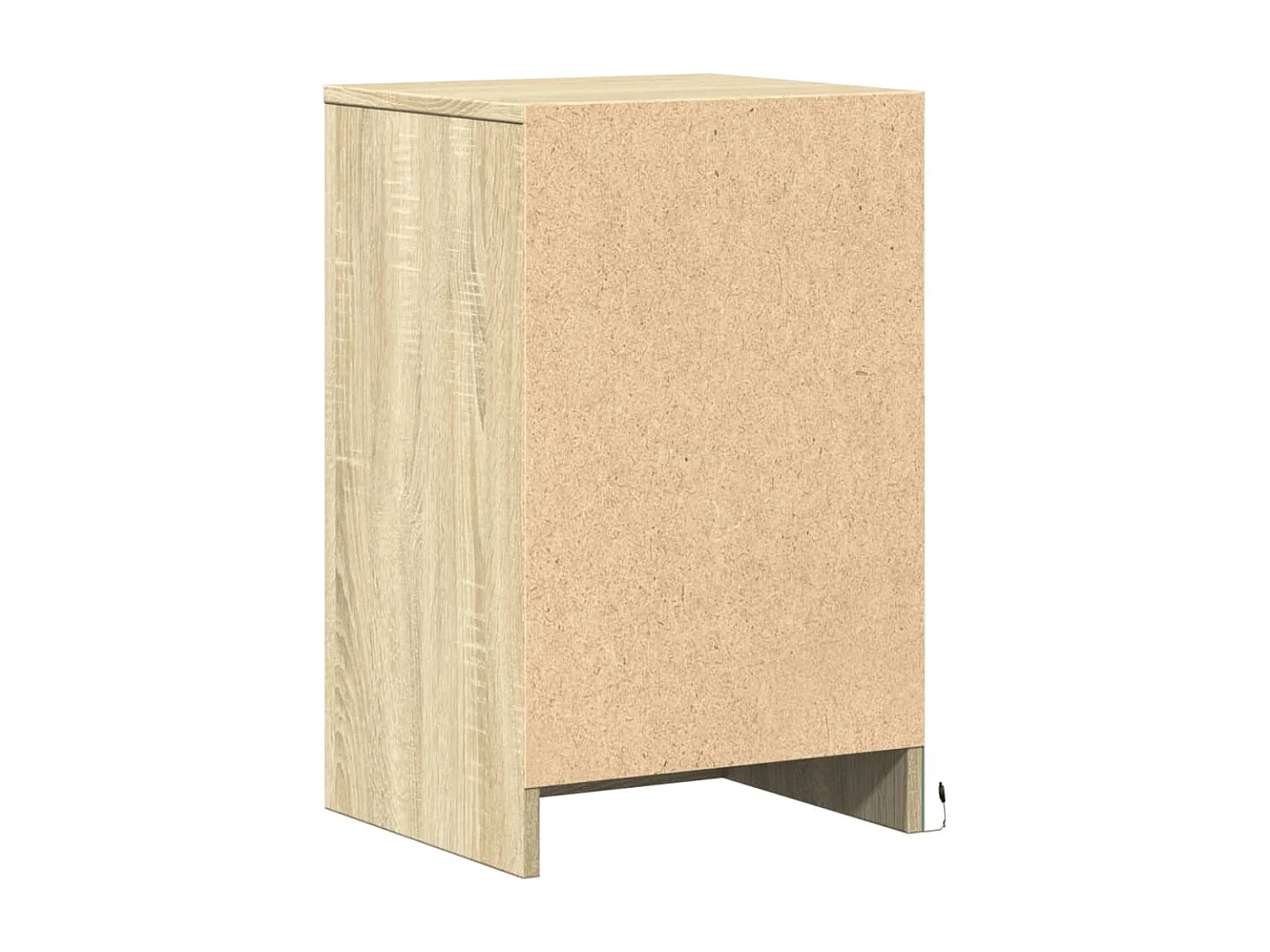 Mesita de noche con luces LED madera de ingeniería roble Sonoma