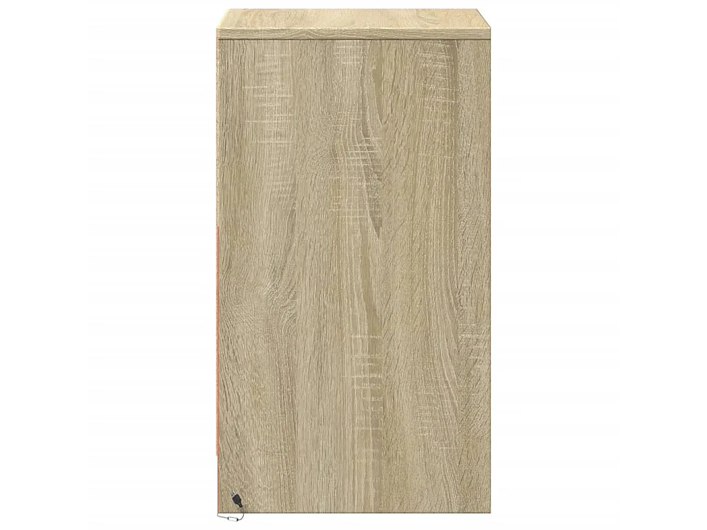 Mesita de noche con luces LED madera de ingeniería roble Sonoma
