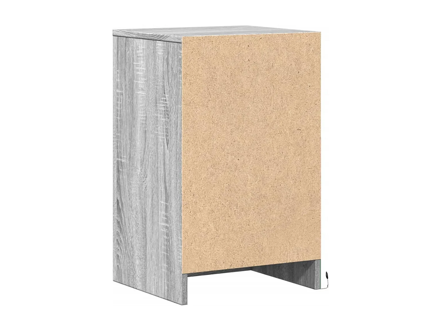 Comodini con Luci LED 2pz Grigio Sonoma in Legno Multistrato