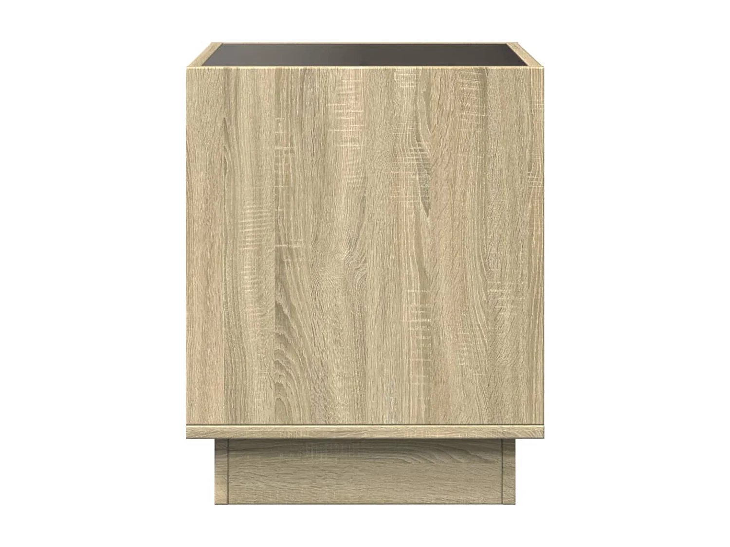 Table de chevet avec LED infini chêne sonoma 50x50x50 cm