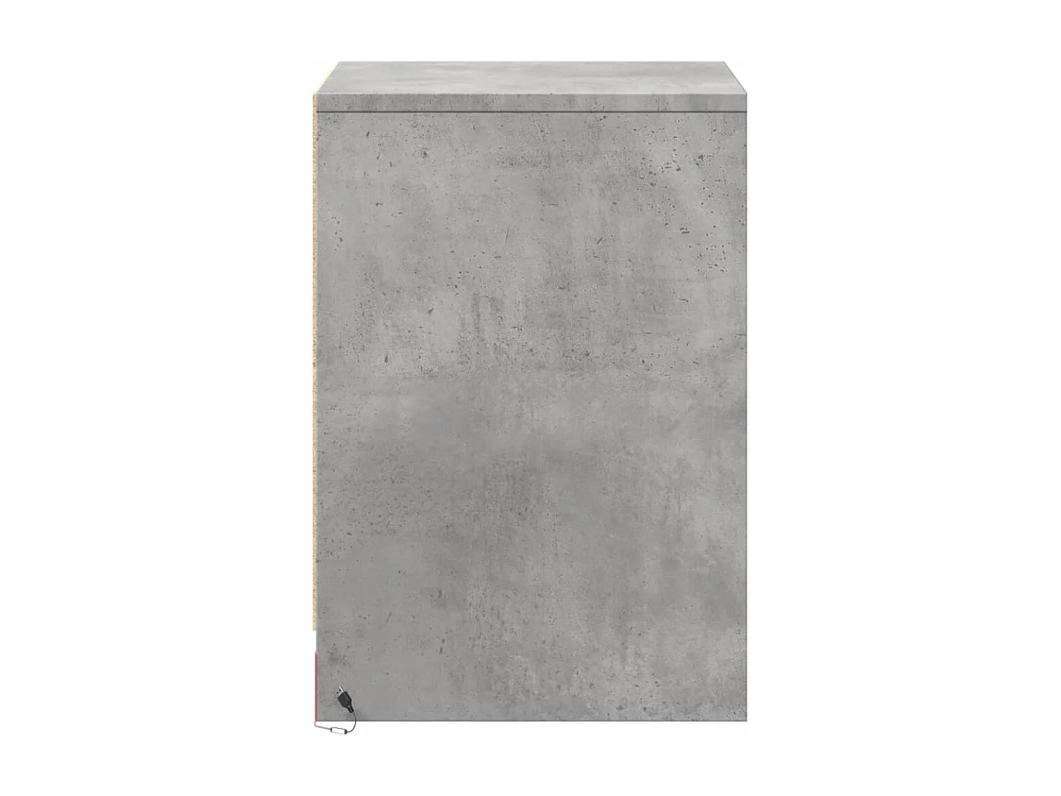 Armoires de chevet et lumières LED 2 pcs gris béton