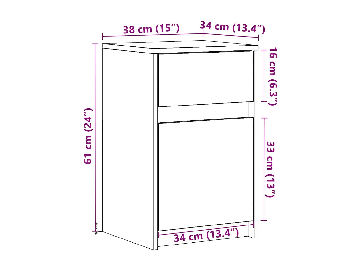 Armoire de chevet avec lumières LED noir bois d'ingénierie
