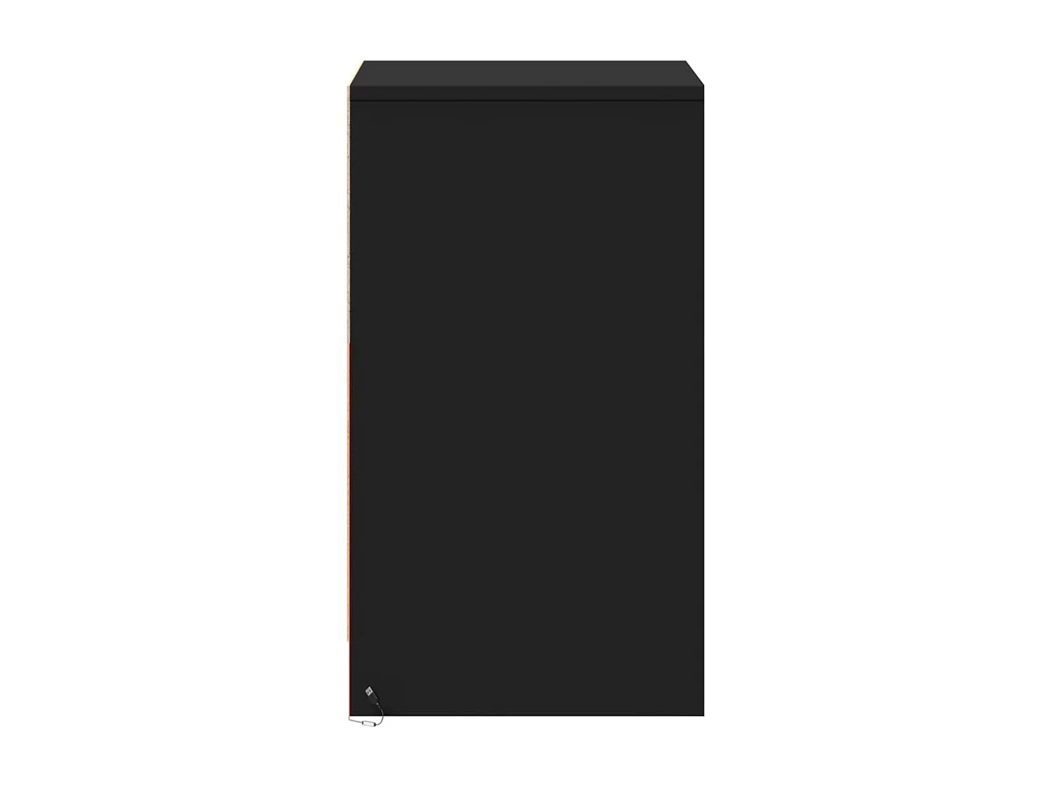 Armoire de chevet avec lumières LED noir bois d'ingénierie