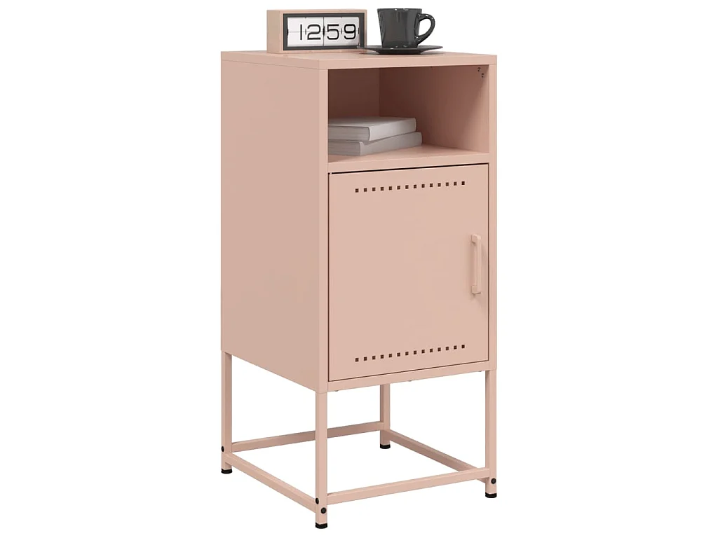 Comodini 2 pz Rosa 36x39x78 cm in Acciaio