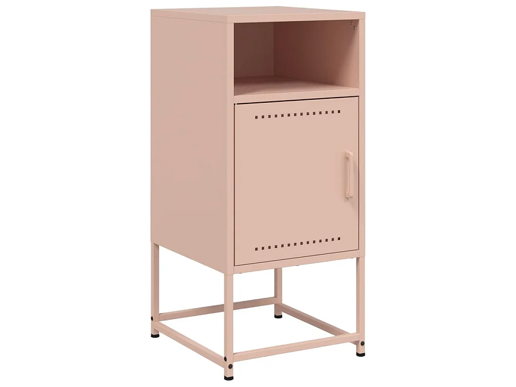 Comodini 2 pz Rosa 36x39x78 cm in Acciaio