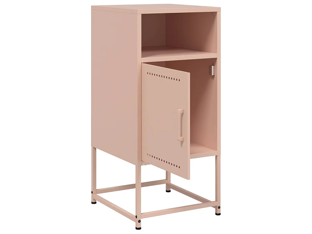 Comodini 2 pz Rosa 36x39x78 cm in Acciaio