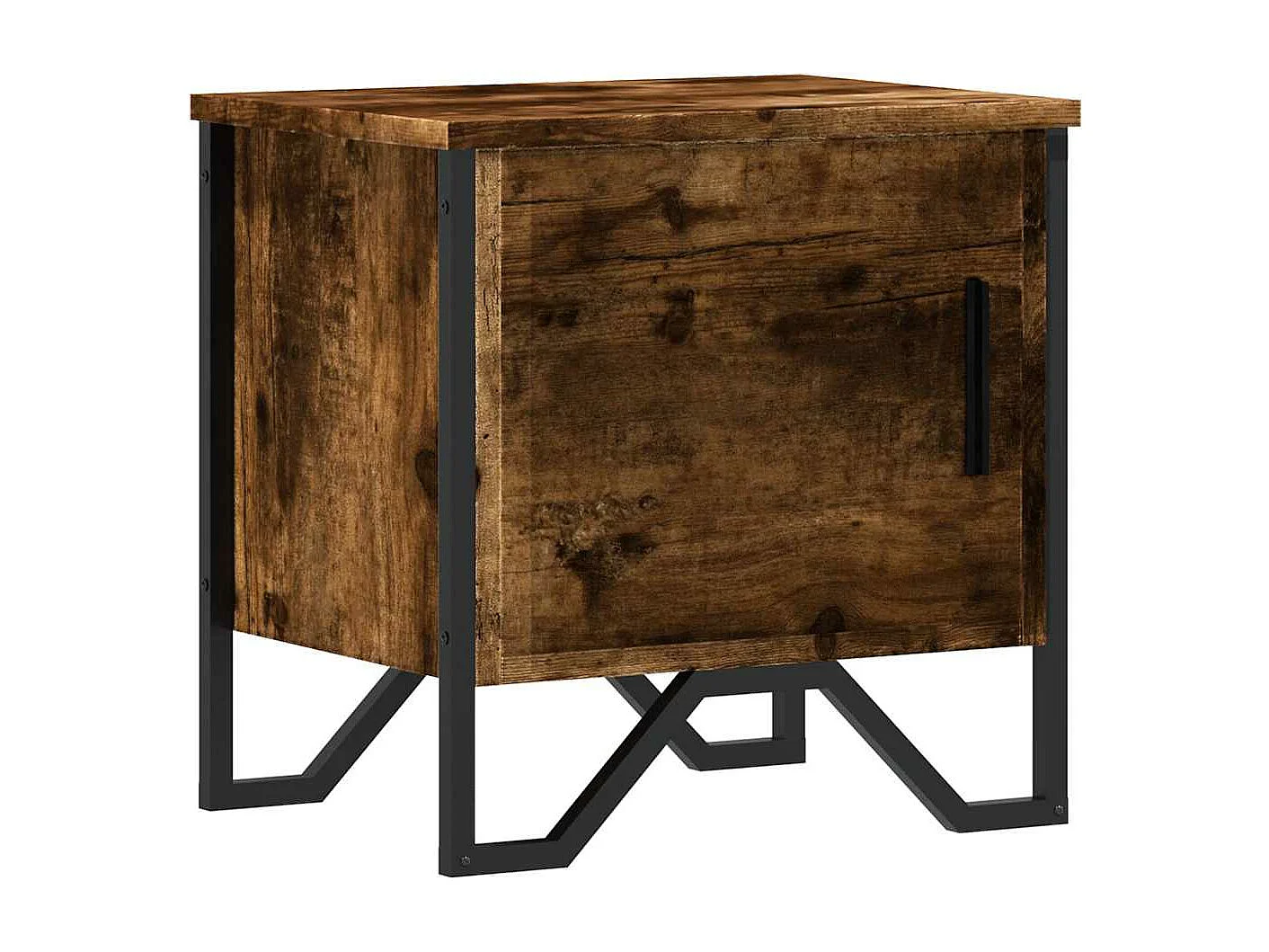 Table de chevet chêne fumé 40x30x40 cm bois d'ingénierie