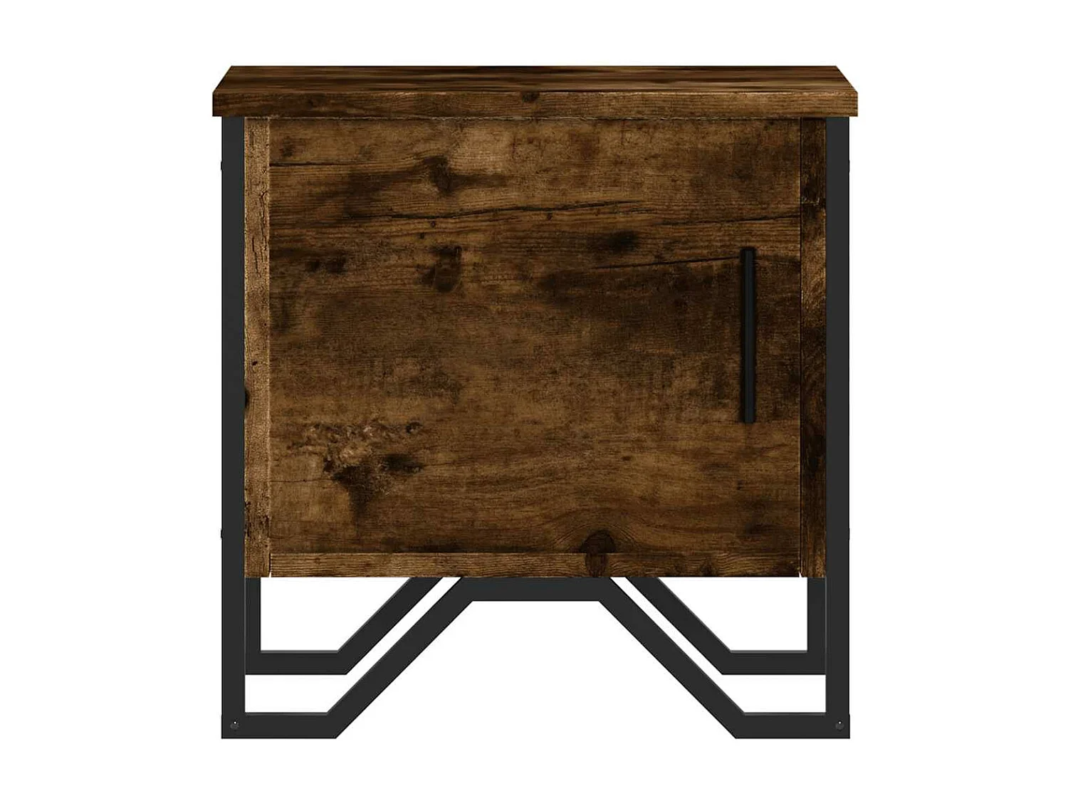 Table de chevet chêne fumé 40x30x40 cm bois d'ingénierie