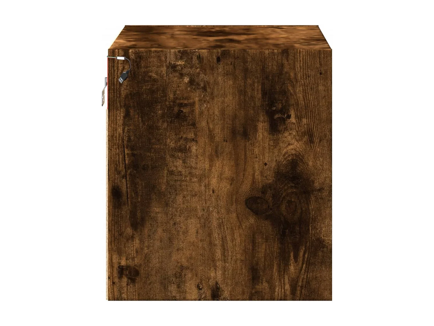 Tables de chevet murales avec lumières LED 2 pcs chêne fumé