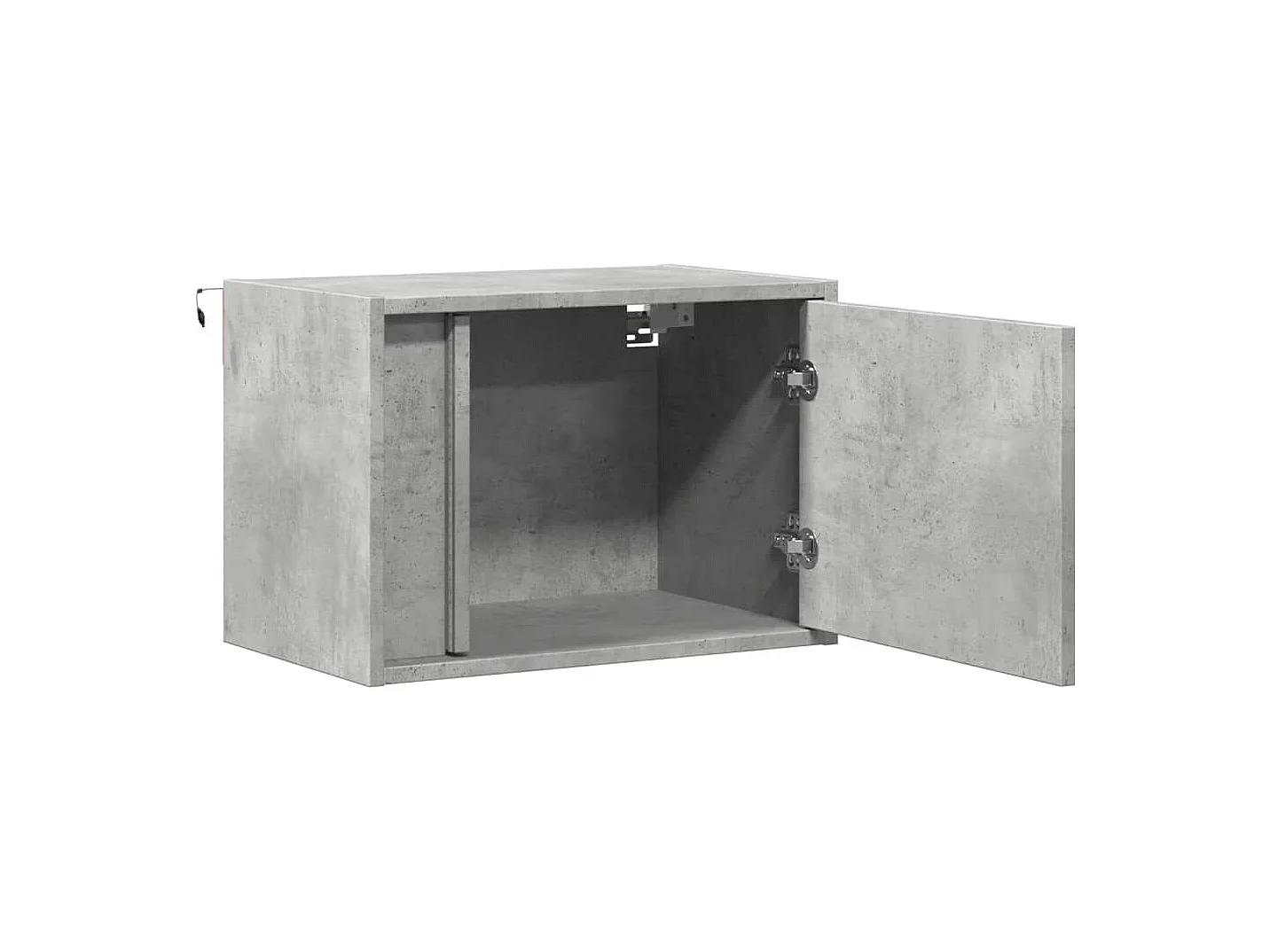 Table de chevet murale avec lumières LED gris béton