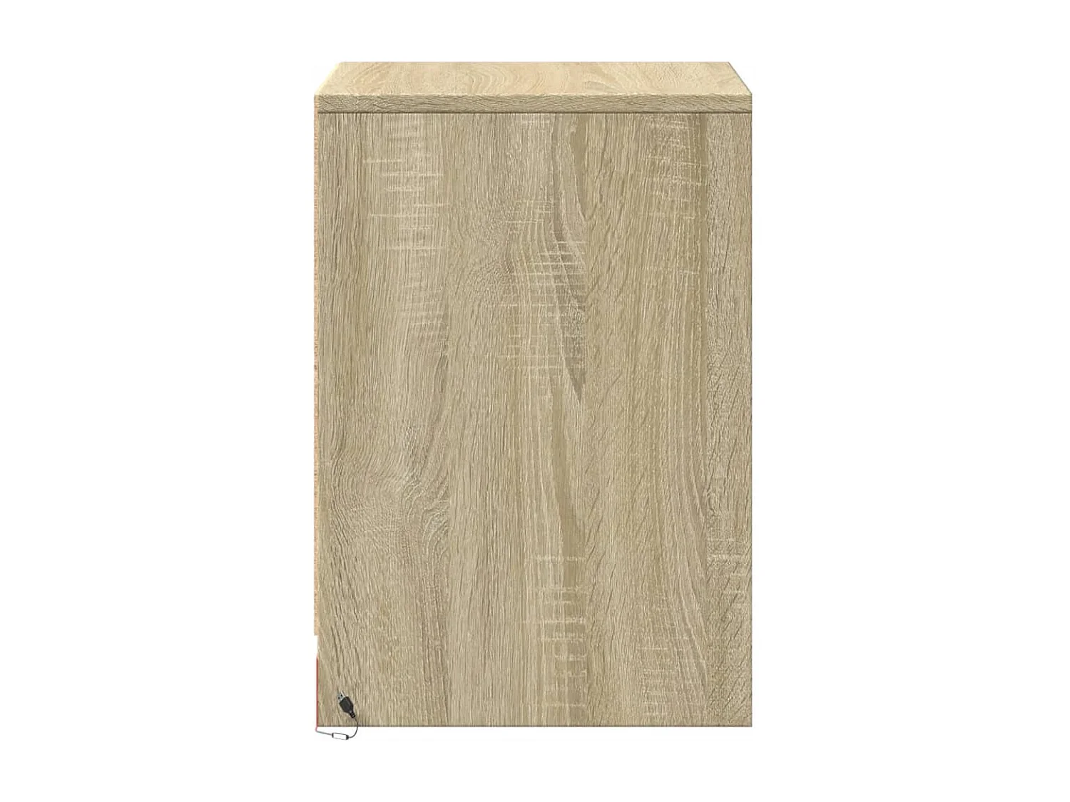 Armoire de chevet avec lumières LED chêne sonoma