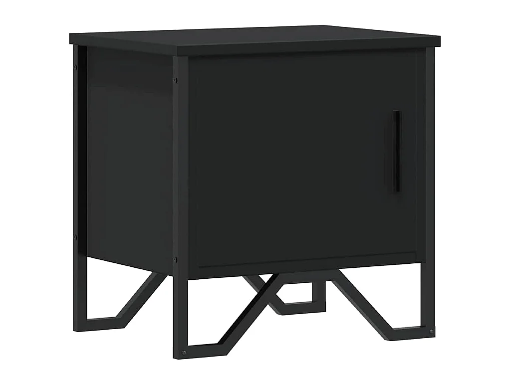 Comodino Nero 40x30x40 cm in Legno Multistrato