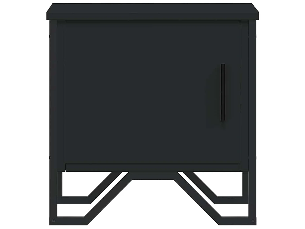 Comodino Nero 40x30x40 cm in Legno Multistrato