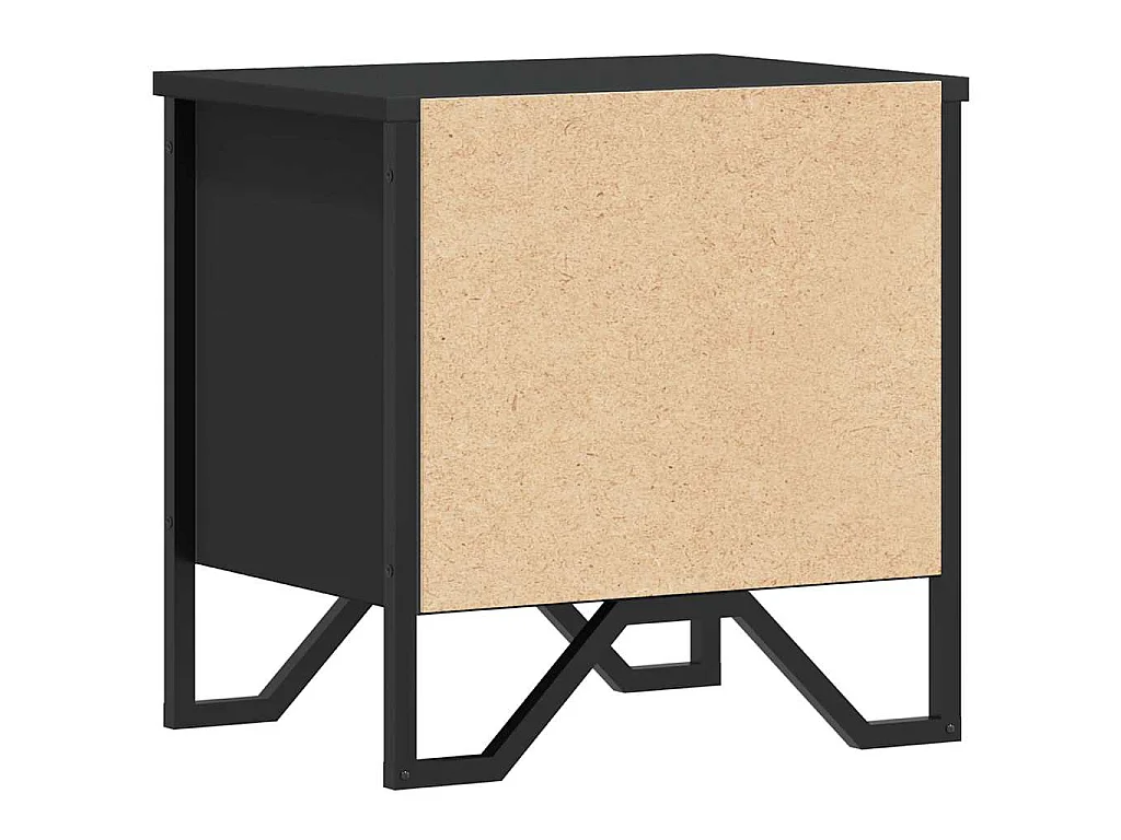 Comodino Nero 40x30x40 cm in Legno Multistrato