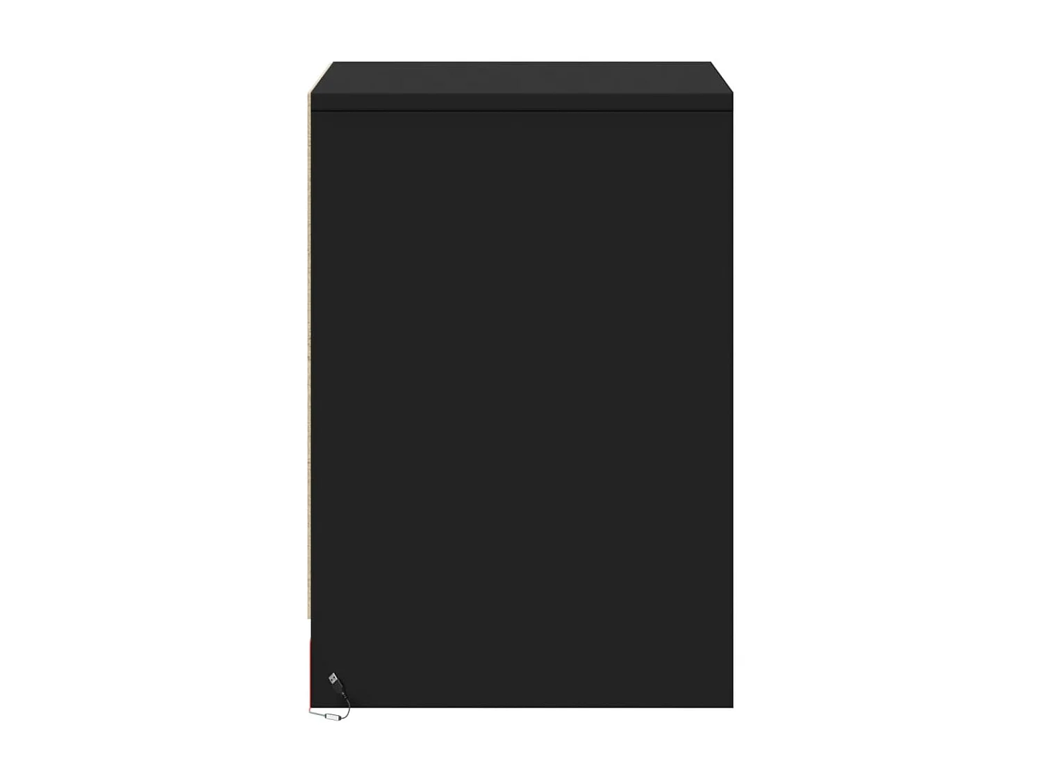 Nachttische mit LED-Leuchten 2 Stk. Schwarz Holzwerkstoff