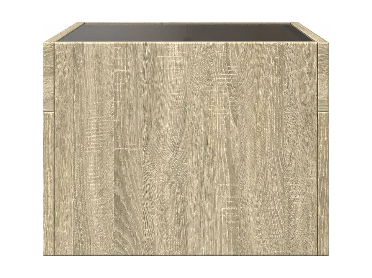 Nachttisch mit Infinity-LED Sonoma-Eiche 40x40x30 cm