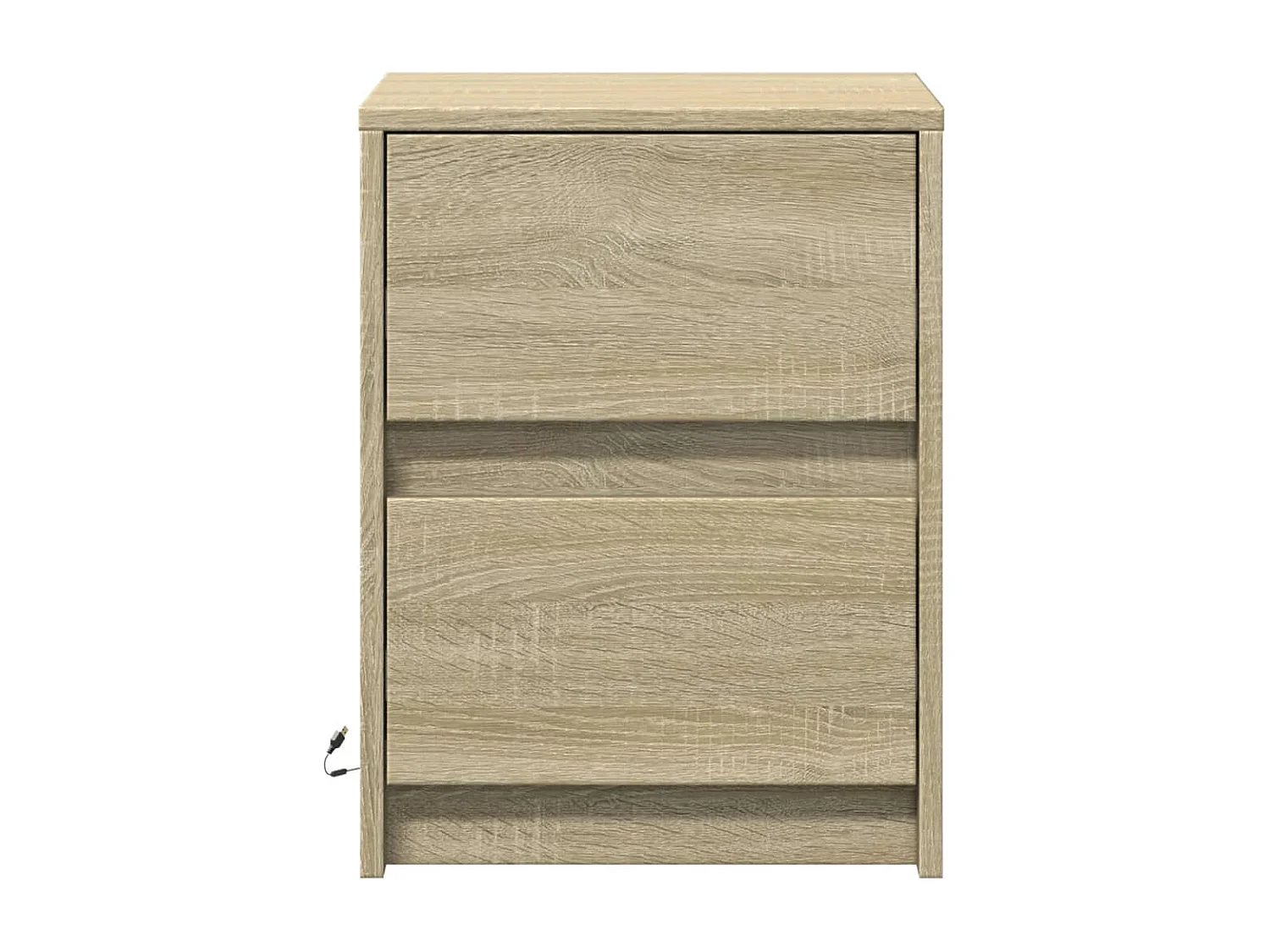 Nachttische mit LED-Leuchten 2 Stk. Sonoma Eiche Holzwerkstoff