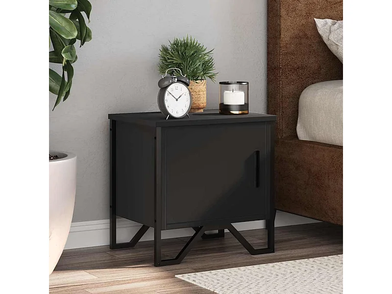 Tables de chevet 2 pcs Noir 40 x 30 x 40 cm Aggloméré