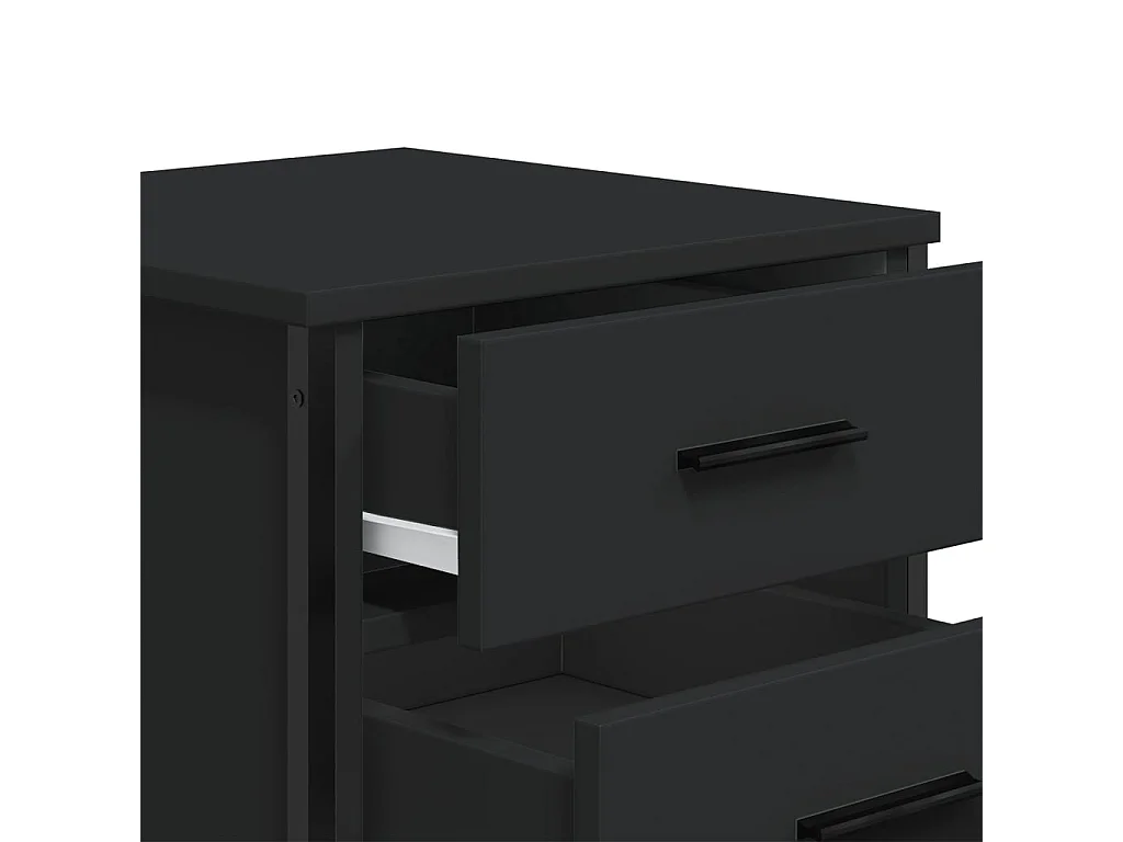 Tables de chevet 2 pcs Noir 40 x 30 x 40 cm Aggloméré