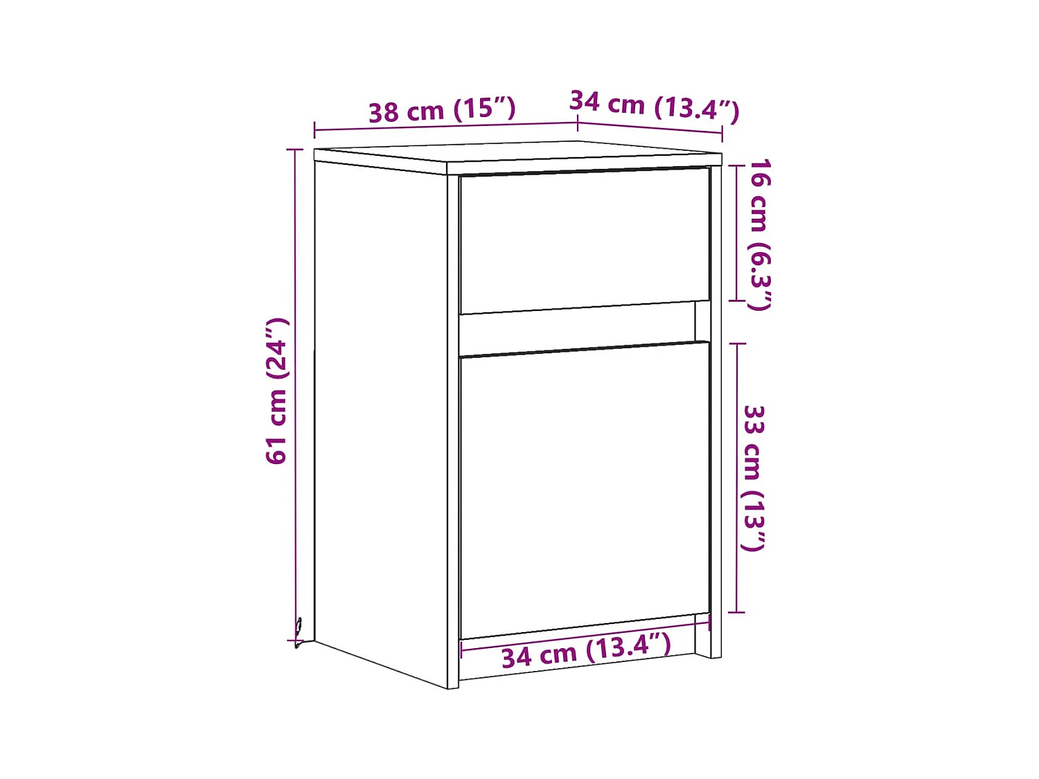 Armoires de chevet et lumières LED 2 pcs gris béton