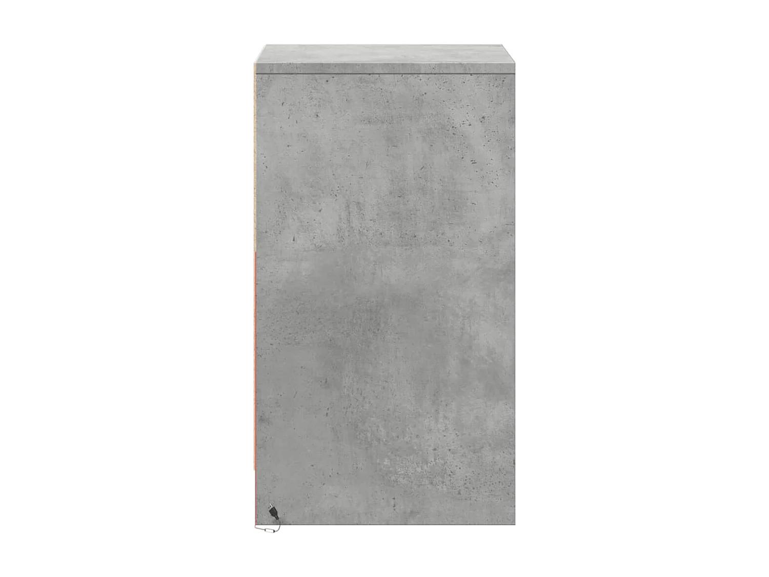 Armoires de chevet et lumières LED 2 pcs gris béton