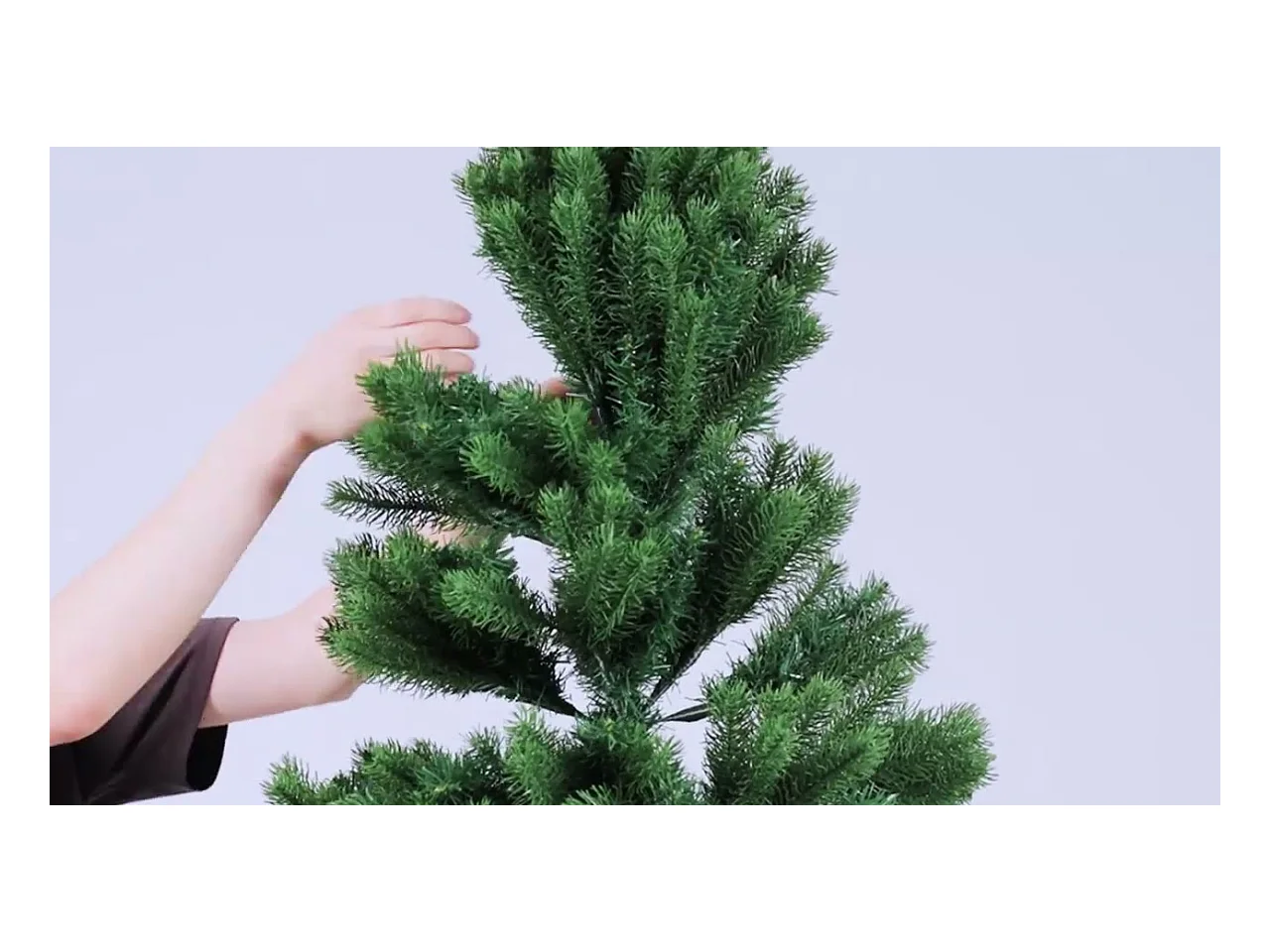 Weihnachtsbaum Schlank mit Ständer Beschneit 270 cm PVC
