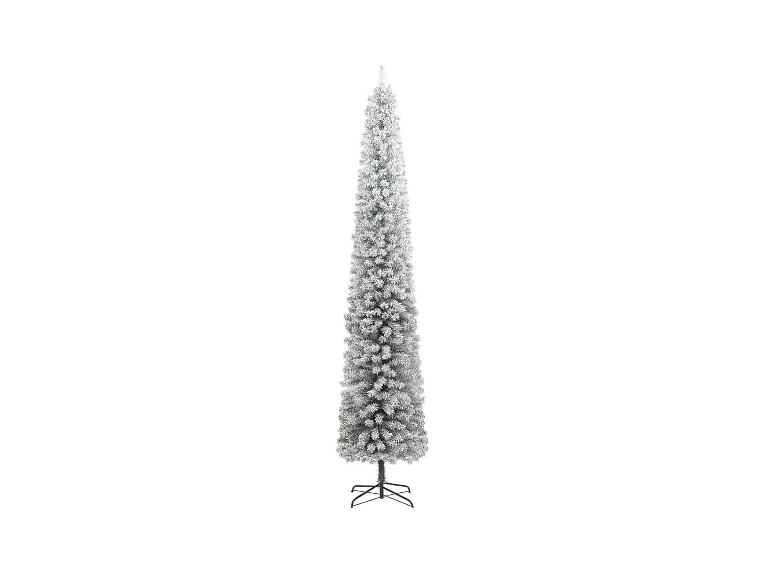 Weihnachtsbaum Schlank mit Ständer Beschneit 270 cm PVC