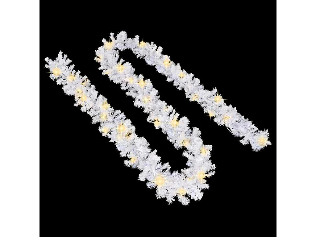 Guirlande de Noël avec lumières LED 5 m Blanc