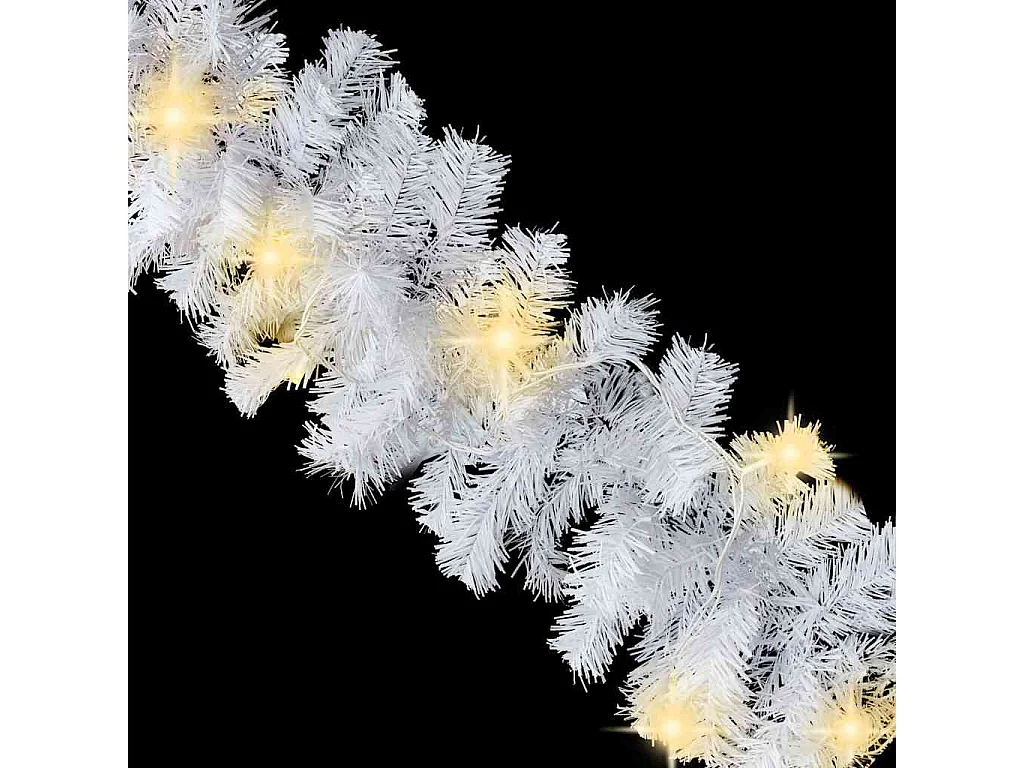 Guirlande de Noël avec lumières LED 5 m Blanc