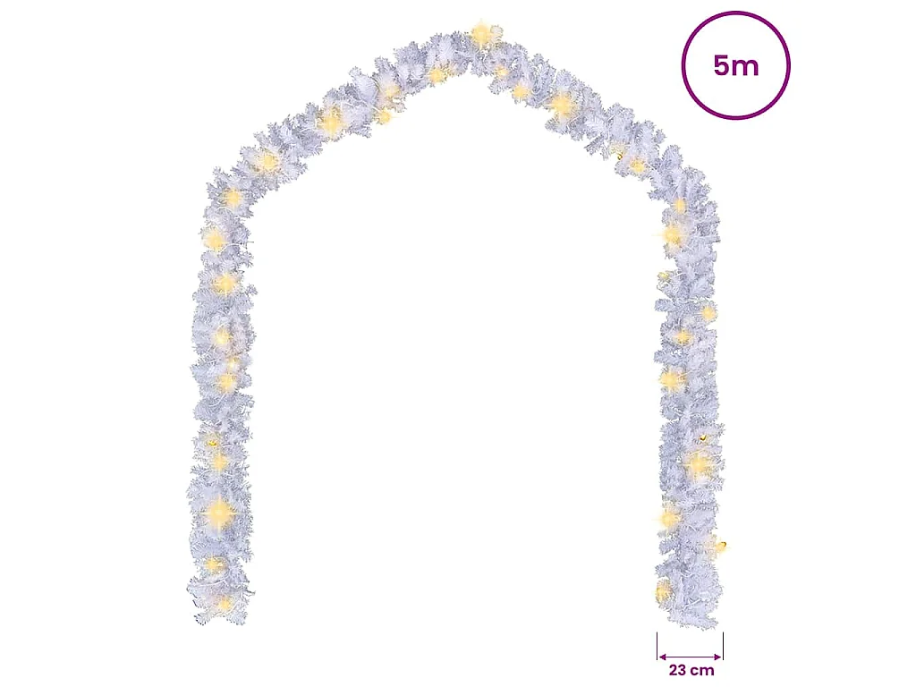 Guirnalda de Navidad con luces LED blanco 5 m