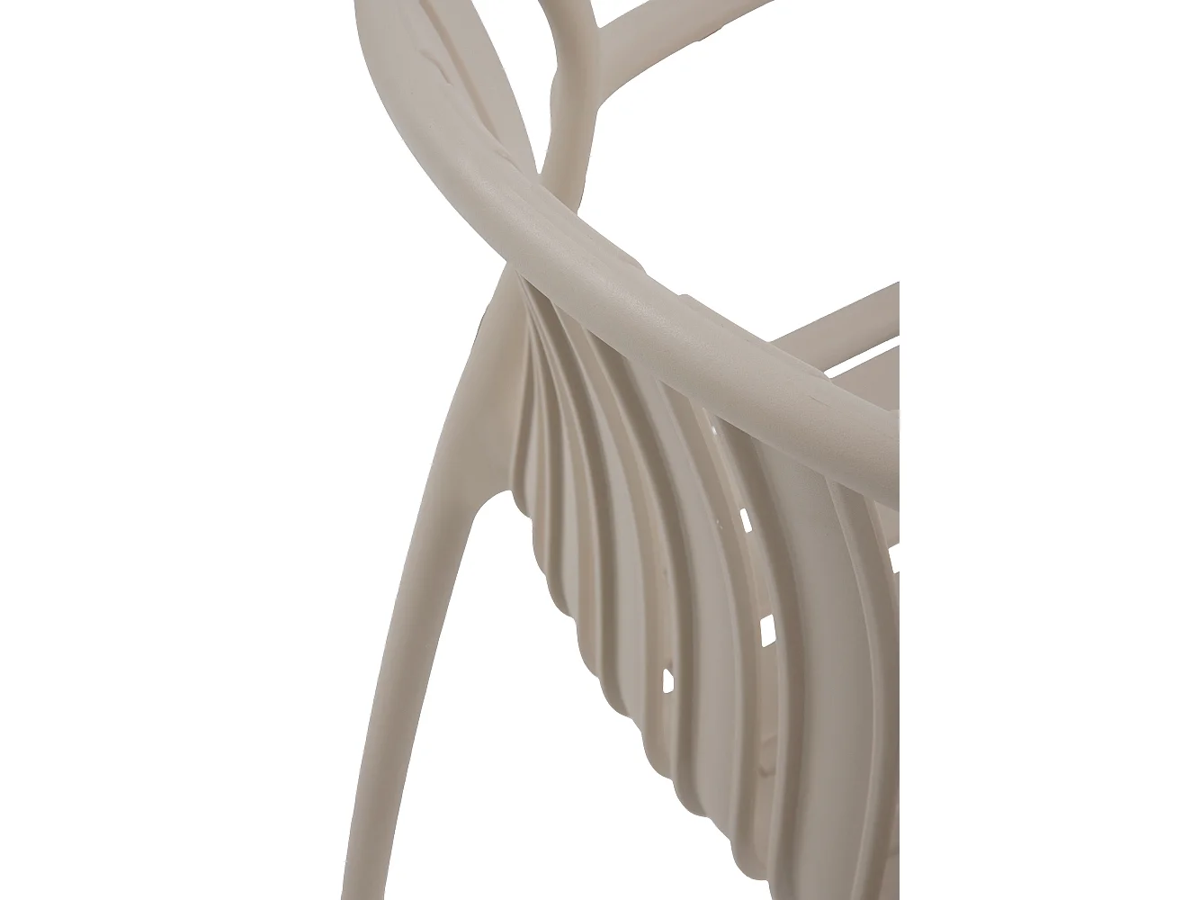 4er-Pack Sesseln aus Polypropylen kamelfarben