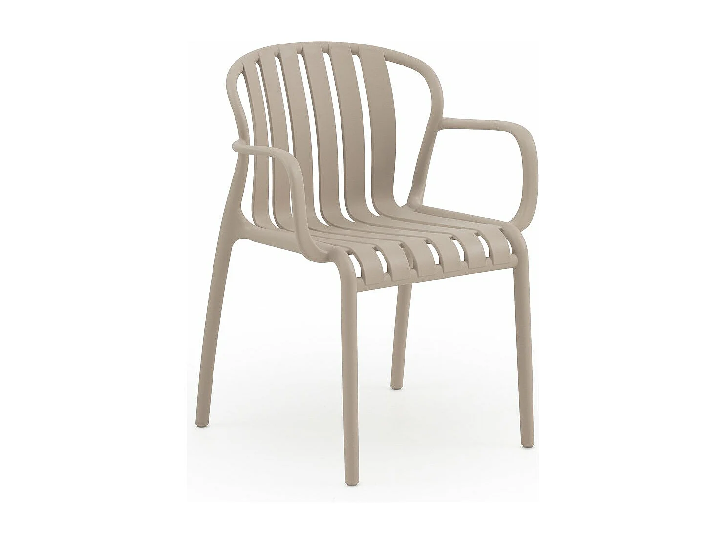 4er-Pack Sesseln aus Polypropylen kamelfarben