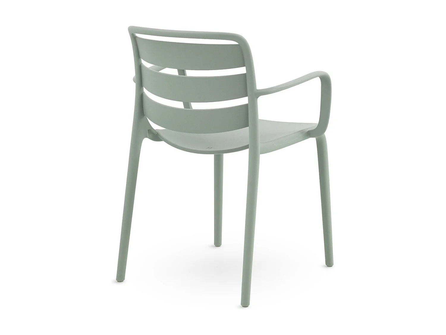 Lot de 4 fauteuils en polypropylène couleur pistache