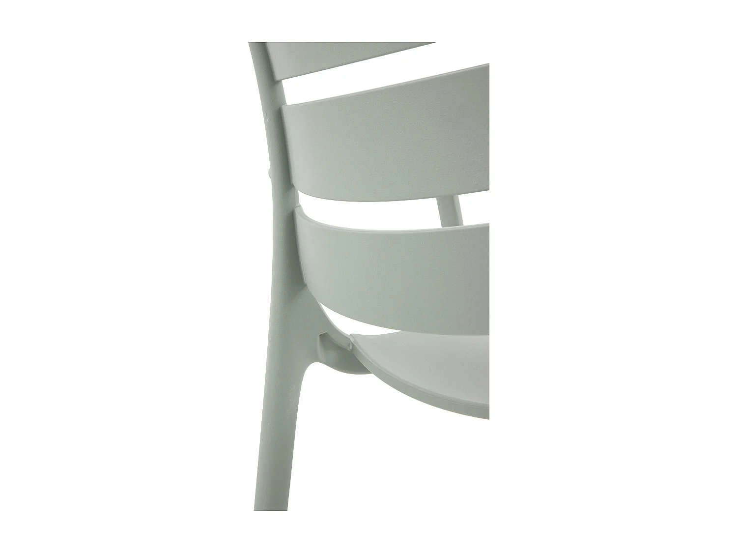 Lot de 4 fauteuils en polypropylène couleur pistache