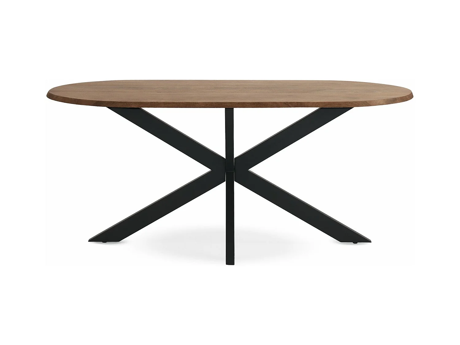 Table de salle à manger ovale 180x90 en bois d'acacia