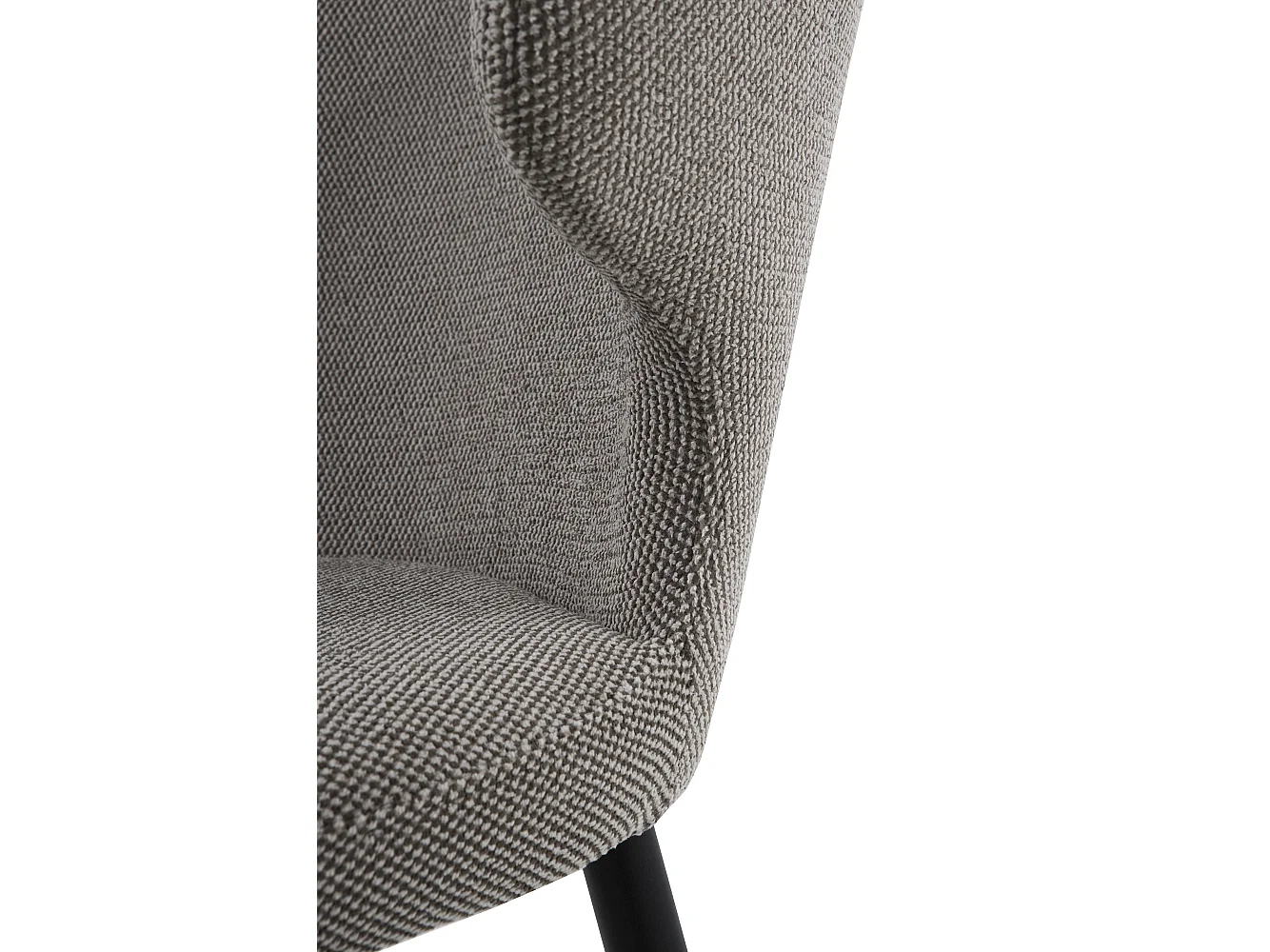 Lot de 2 tabourets rembourrés couleur café avec pieds métalliques noirs