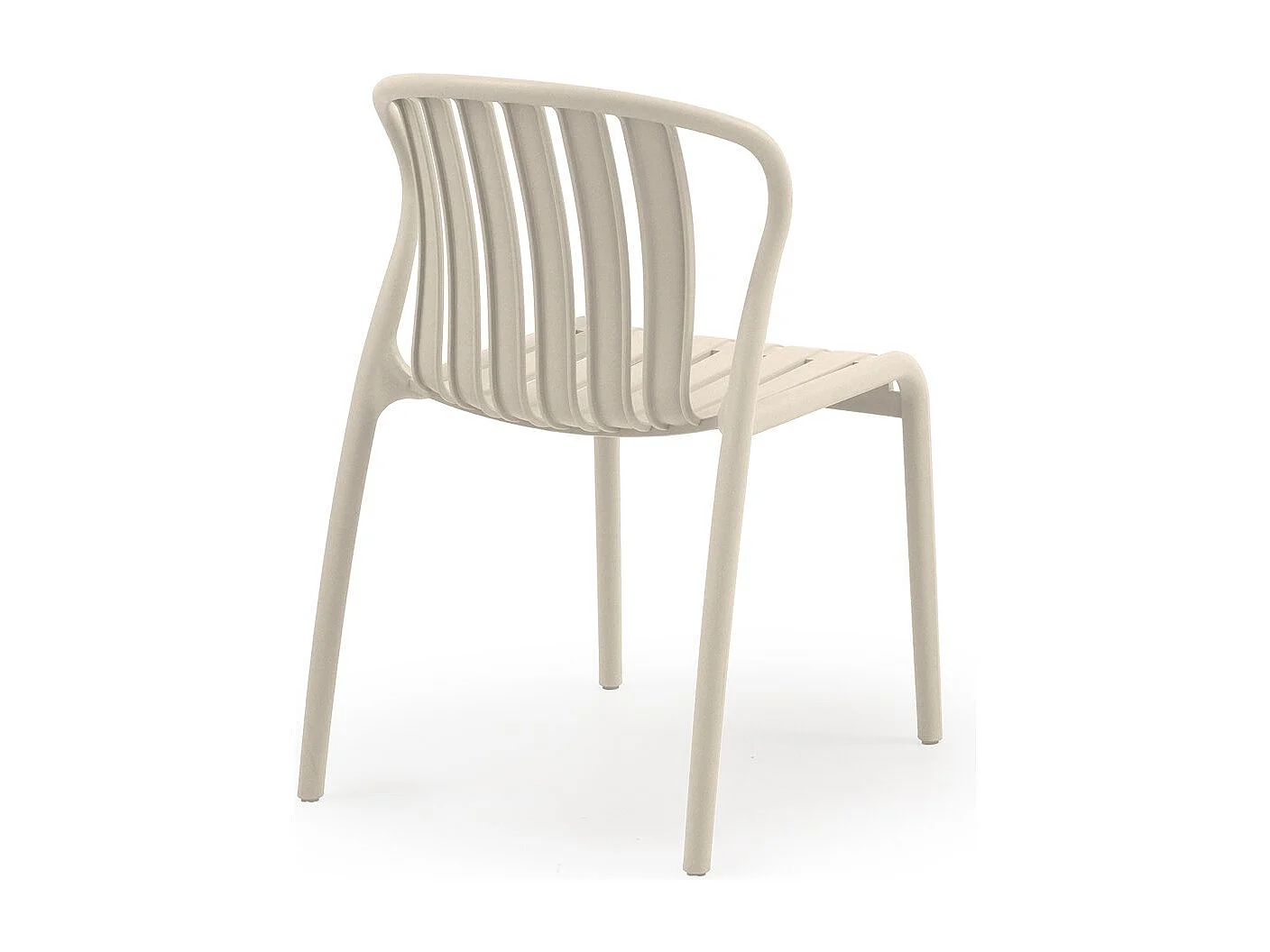 Lot de 4 chaises en polypropylène couleur crème