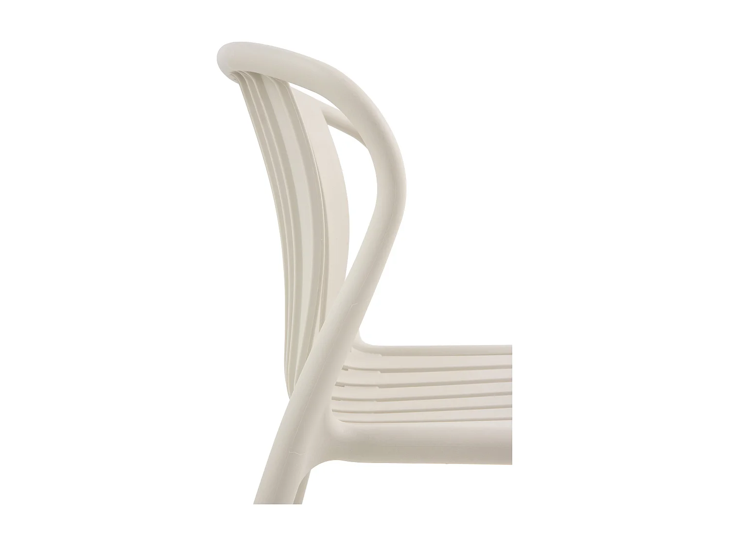 Lot de 4 chaises en polypropylène couleur crème