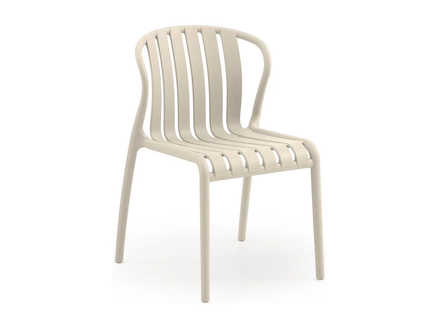 Set van 4 stoelen van crèmekleurig polypropyleen