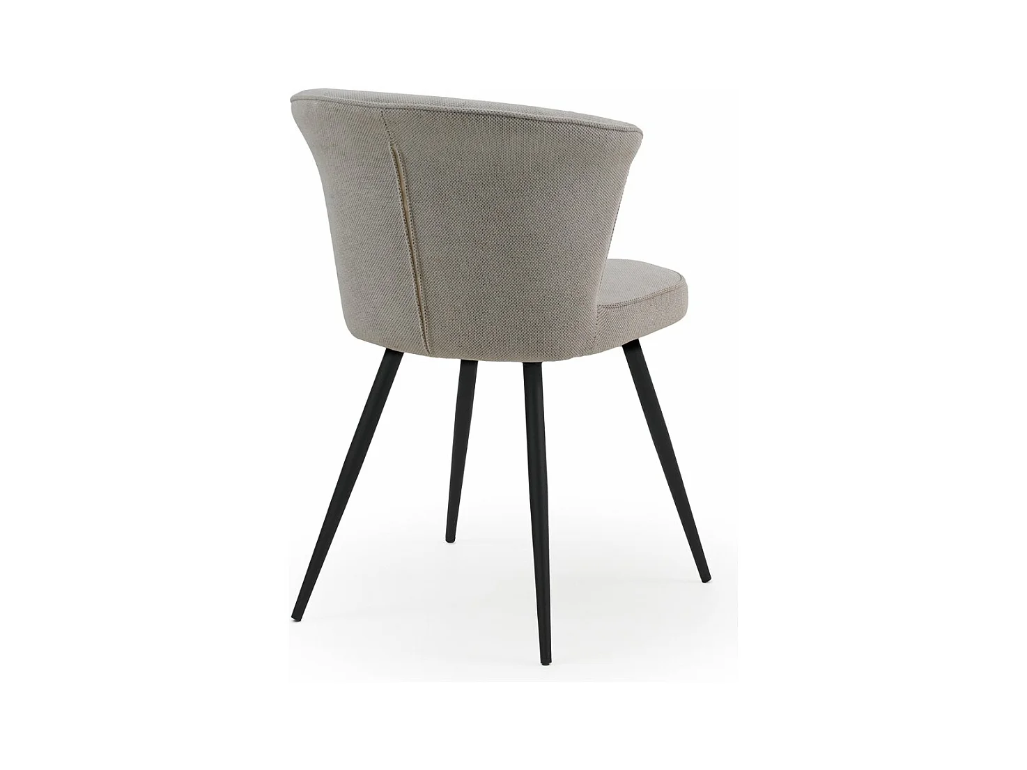 Pack de 4 sillas tapizadas color capuchino patas metálicas negras