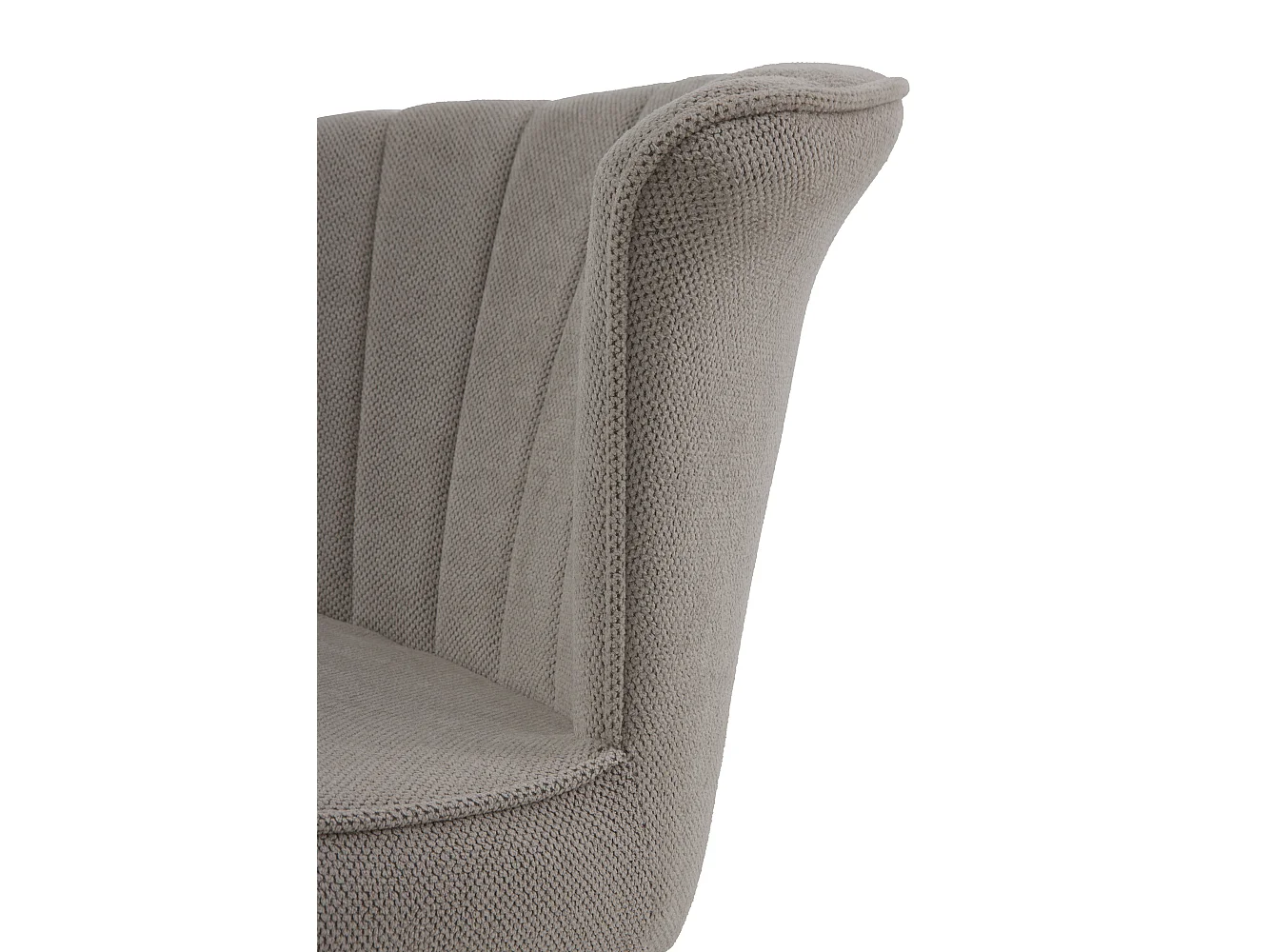 Lot de 4 chaises rembourrées couleur cappuccino avec pieds métalliques noirs