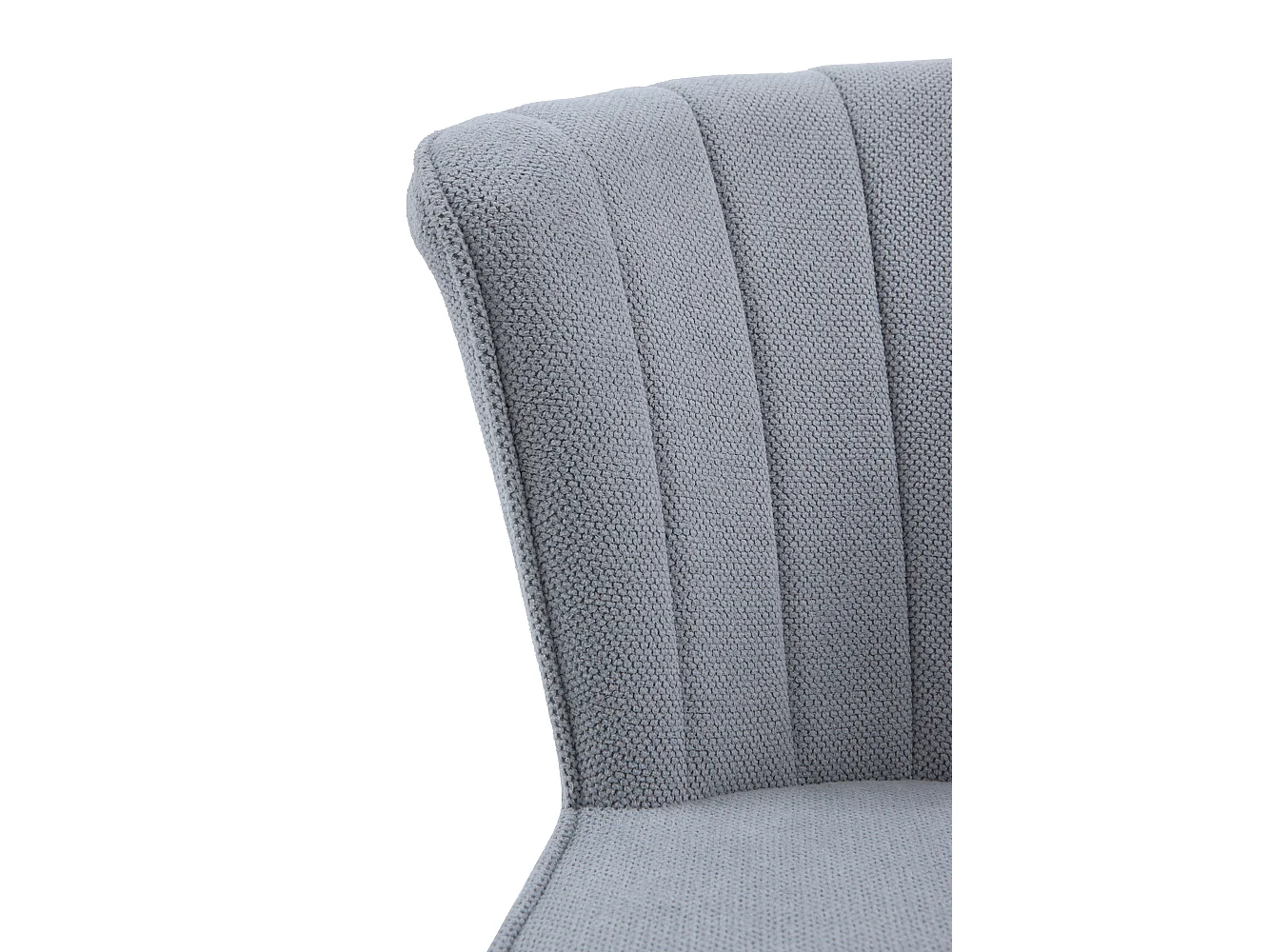 Lot de 4 chaises rembourrées couleur bleu ciel avec pieds métalliques noirs