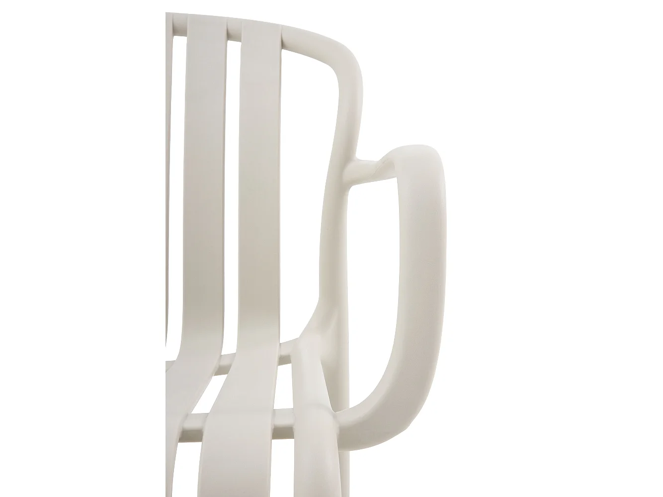 Set di 4 poltrone in polipropilene color crema