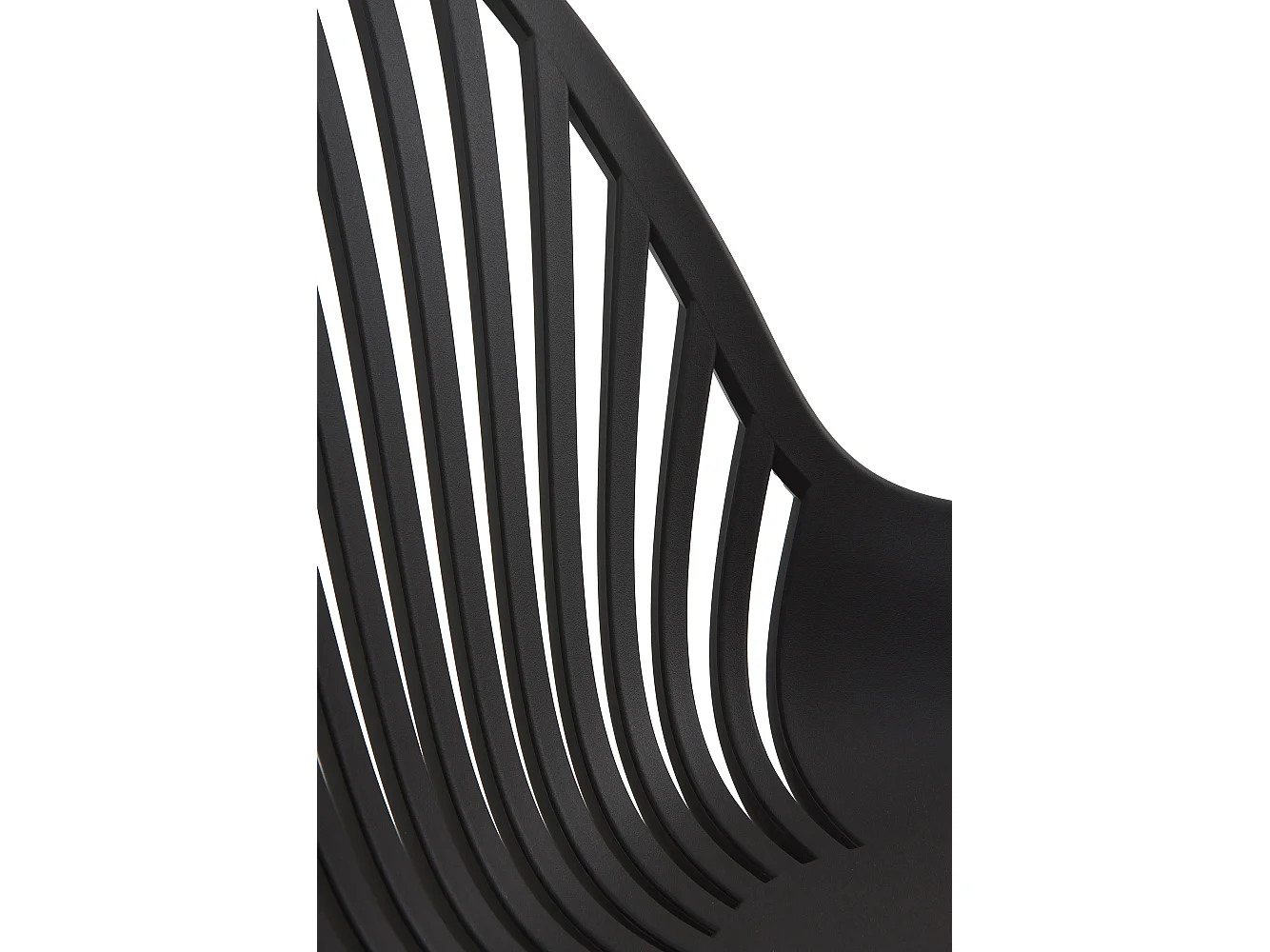 Set van 4 stoelen van grijs polypropyleen met metalen poten