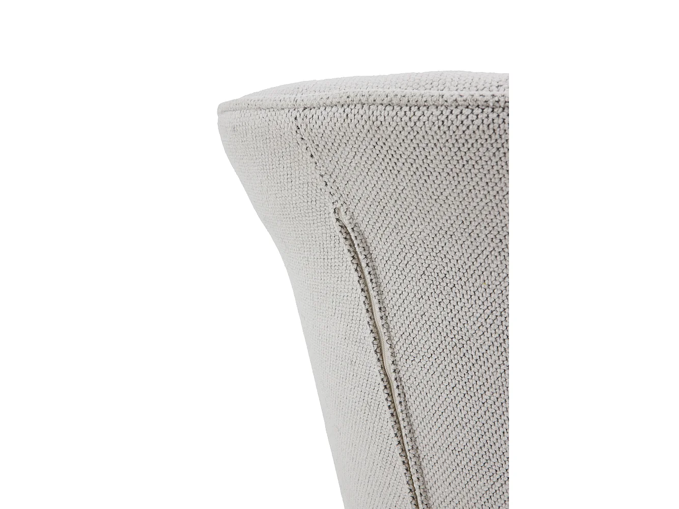 4er-Pack gepolsterten Stühlen in Knochenfarbe mit schwarzen Metallbeinen