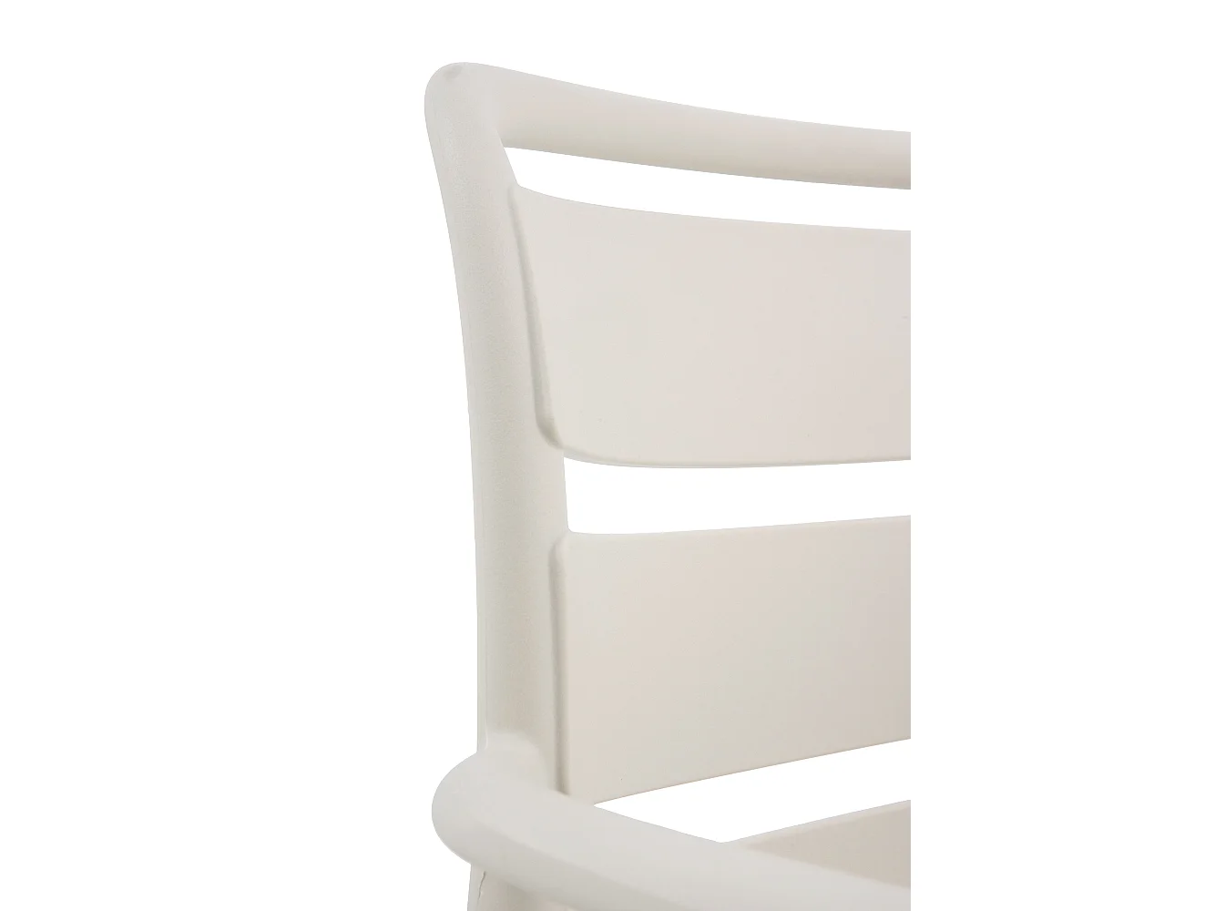 Set van 4 fauteuils van polypropyleen in crèmekleur